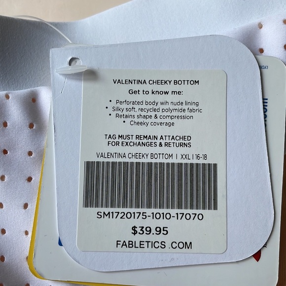 Cheeky white bikini bottom from fabletics! Xxl w Tags! - Picture 3 of 5